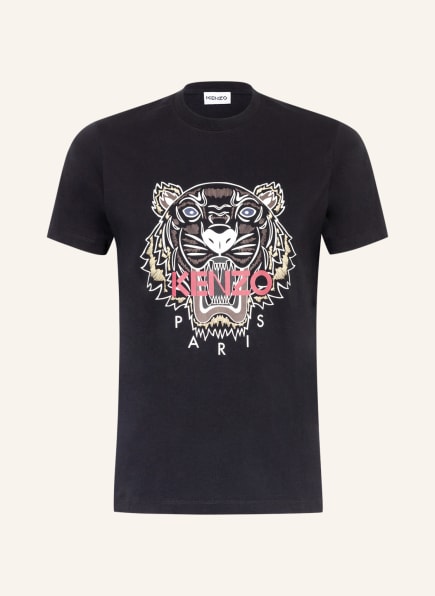 Kenzo Tiger T-Shirt Herren, Schwarz