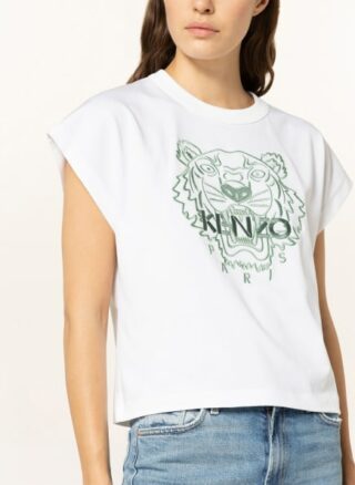Kenzo Tiger T-Shirts Damen, Weiß