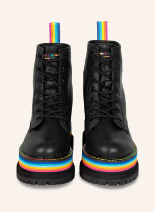 Kurt Geiger Plateau-Schnürboots Damen, Schwarz