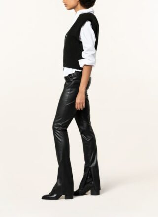LIU JO Lederhose Damen, Schwarz