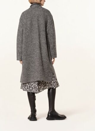 LUISA CERANO Bouclé-Mantel Damen, Schwarz