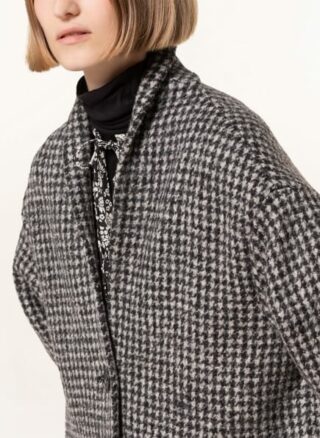 LUISA CERANO Bouclé-Mantel Damen, Schwarz