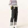 LUISA CERANO Jeans Straight Leg Jeans Damen, Schwarz