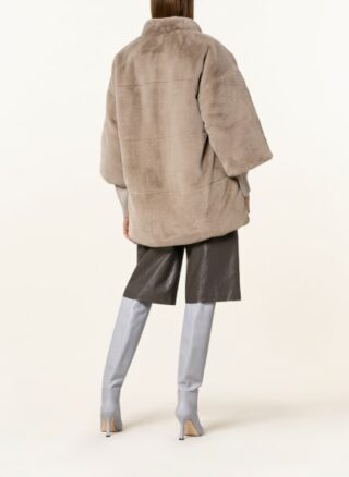 LUISA CERANO Kunstfelljacke Damen, Beige