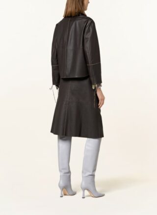 LUISA CERANO Lederjacke Damen, Braun