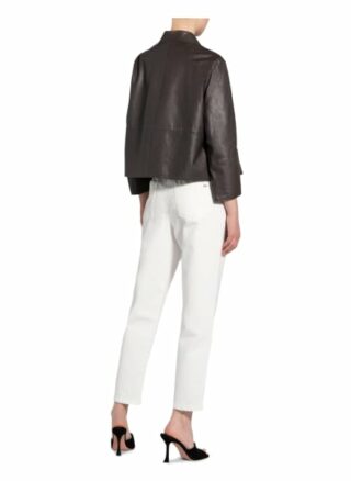 LUISA CERANO Lederjacke Damen, Grau