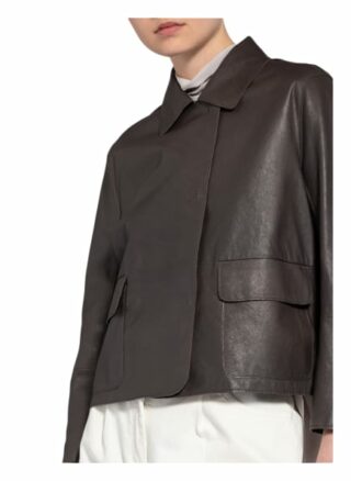 LUISA CERANO Lederjacke Damen, Grau
