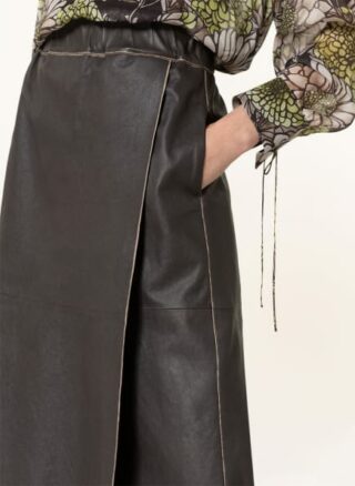 LUISA CERANO Lederrock Damen, Braun