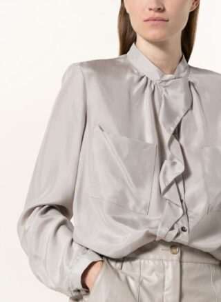 LUISA CERANO Seidenbluse Damen, Beige