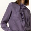 LUISA CERANO Seidenbluse Damen, Lila