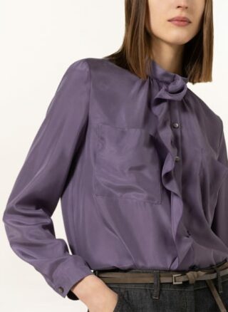 LUISA CERANO Seidenbluse Damen, Lila