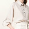 LUISA CERANO Seidenbluse Damen, Weiß