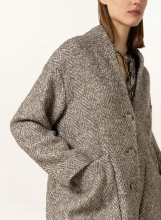 LUISA CERANO Stehkragenmantel Damen, Beige