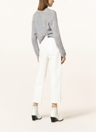 LUISA CERANO Straight Fit 7/8-Karottenjeans Damen, Weiß