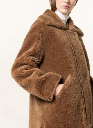LUISA CERANO Teddyfell-Mantel Damen, Braun