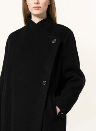LUISA CERANO Wollmantel Damen, Schwarz