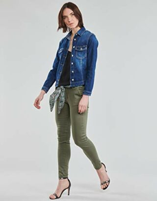 Le Temps des Cerises FLILLY00WL200 Jeansjacke Damen, Blau