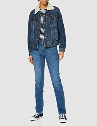 Lee Sherpa Jeansjacke Damen, Blau