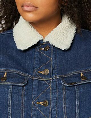 Lee Sherpa Rider Jeansjacke Damen, Blau