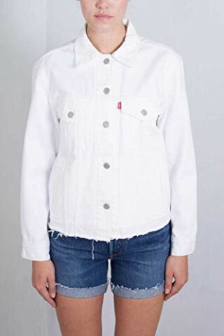 Levi's EX-Boyfriend Trucker CLEAN Jeansjacke Damen, Weiß