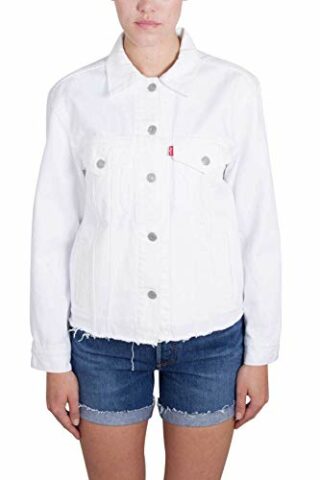 Levi's EX-Boyfriend Trucker CLEAN Jeansjacke Damen, Weiß