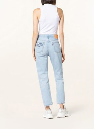 Levis Jeans 501 Crop Straight Leg Jeans Damen, Blau