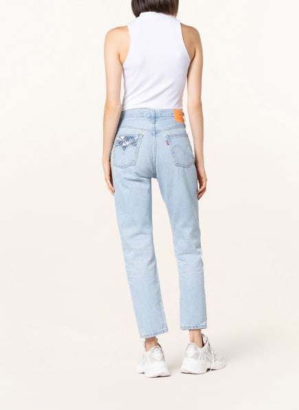 Levis Jeans 501 Crop Straight Leg Jeans Damen, Blau Levis Jeans 501 Crop Straight Leg Jeans Damen, Blau