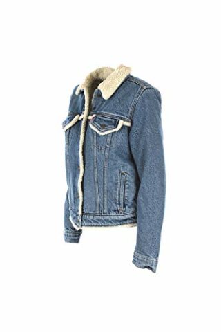 Levi's Sherpa Trim Trucker Jacket Jeansjacke Damen, Blau