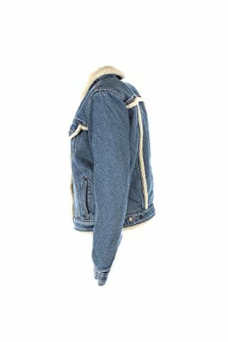 Levi's Sherpa Trim Trucker Jacket Jeansjacke Damen, Blau