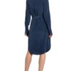 Li.Lu Mae Hemdblusenkleid Damen, Blau