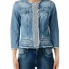Liu Jo Kate Strass F19215D3147 Jeansjacke Damen, Blau