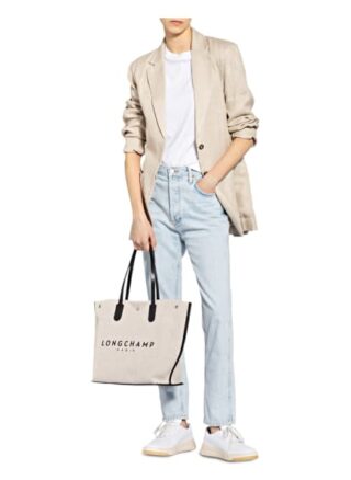 Longchamp Essential Toile L Shopper Damen, Beige
