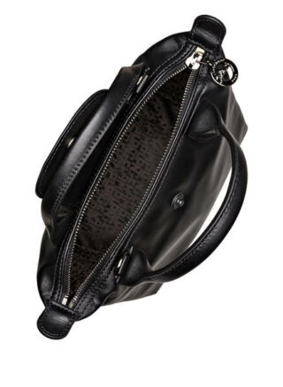 Longchamp Le Pliage Cuir Mini Handtasche Damen, Schwarz