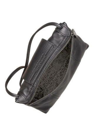 Longchamp Pliage Cuir Umhängetasche Damen, Schwarz