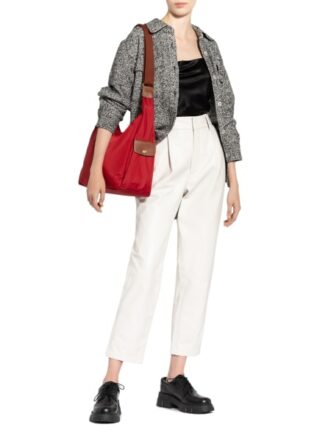 Longchamp Pliage Hobo-Bag Damen, Rot