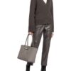 Longchamp Roseau Schultertasche Damen, Grau
