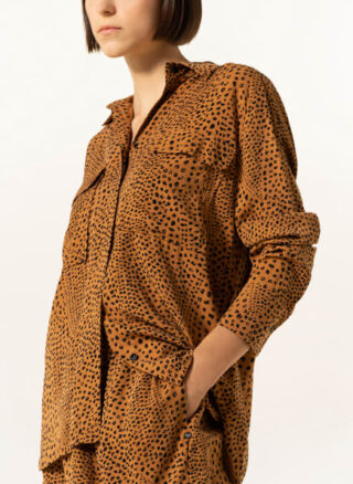 Lovjoi Fasalt Bluse Damen, Braun