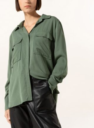 Lovjoi Fasalt Bluse Damen, Grün