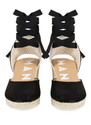 MANEBÍ Wedges Pumps Damen, Schwarz