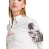 MARC AUREL Hemdbluse Damen, Weiß