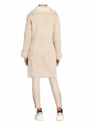 MARC AUREL Kunstfell-Mantel Damen, Beige