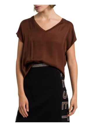 MARC AUREL Satinshirt Damen, Braun
