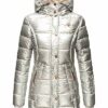 MARIKOO Nekoo Steppmantel Damen, Silber