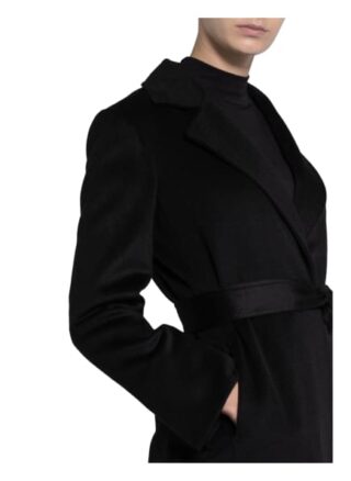 MAX & Co. Longrun Wollmantel Damen, Schwarz