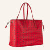 MCM Liz Candy Red Large Shopper Damen, Rot