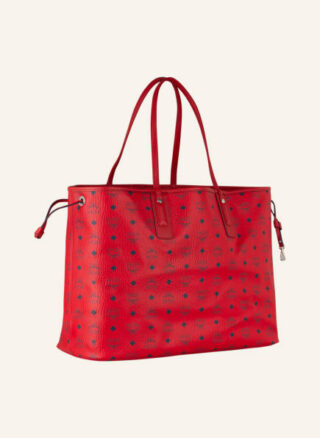 MCM Liz Candy Red Large Shopper Damen, Rot