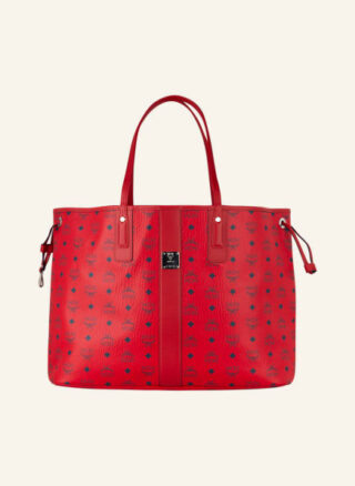 MCM Liz Candy Red Large Shopper Damen, Rot