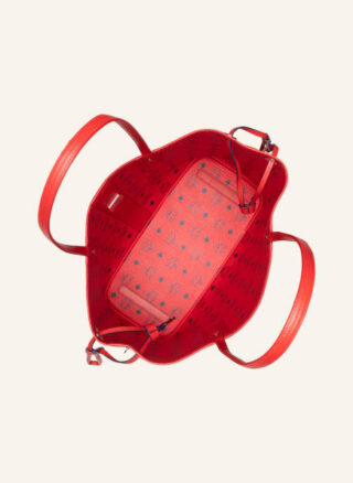 MCM Liz Candy Red Medium Shopper Damen, Rot
