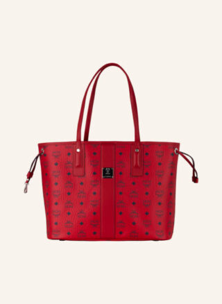 MCM Liz Candy Red Medium Shopper Damen, Rot