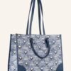 MCM Vintage Jacquard Shopper Damen, Blau